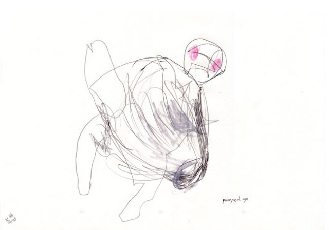 pumped up – Kerstin Müller, Zeichnung
