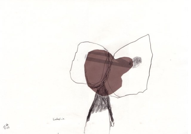 linked-in – Kerstin Müller drawing, zeichnung
