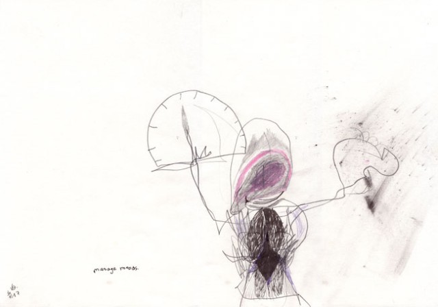 manage moods - drawing - zeichnung kerstin müller