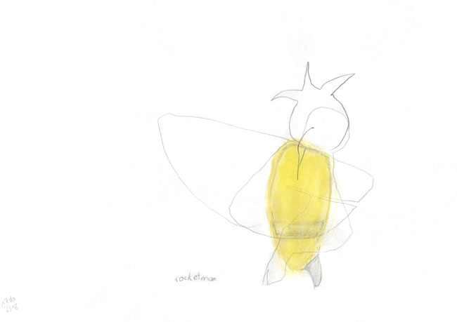 rocketman - Kerstin Müller Zeichnung Kunst