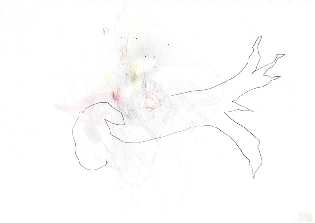 o.T. aus der farbigen Serie "Zweites Gesicht" - Kunst Kerstin Mer
